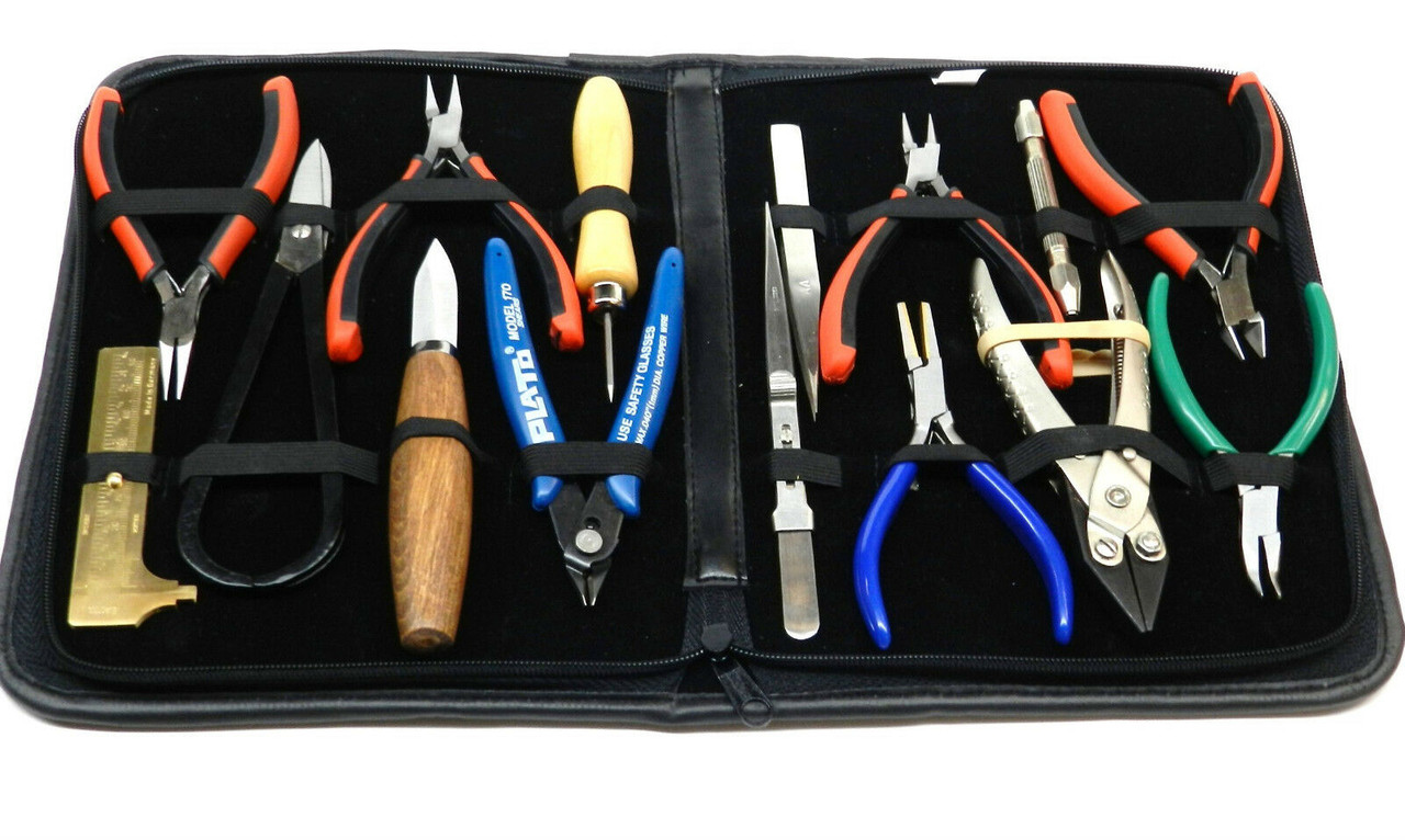 Jewelry Making Tools Hand Tool Kit for Bead Working Hobby Model Making DLX 15 Pcs